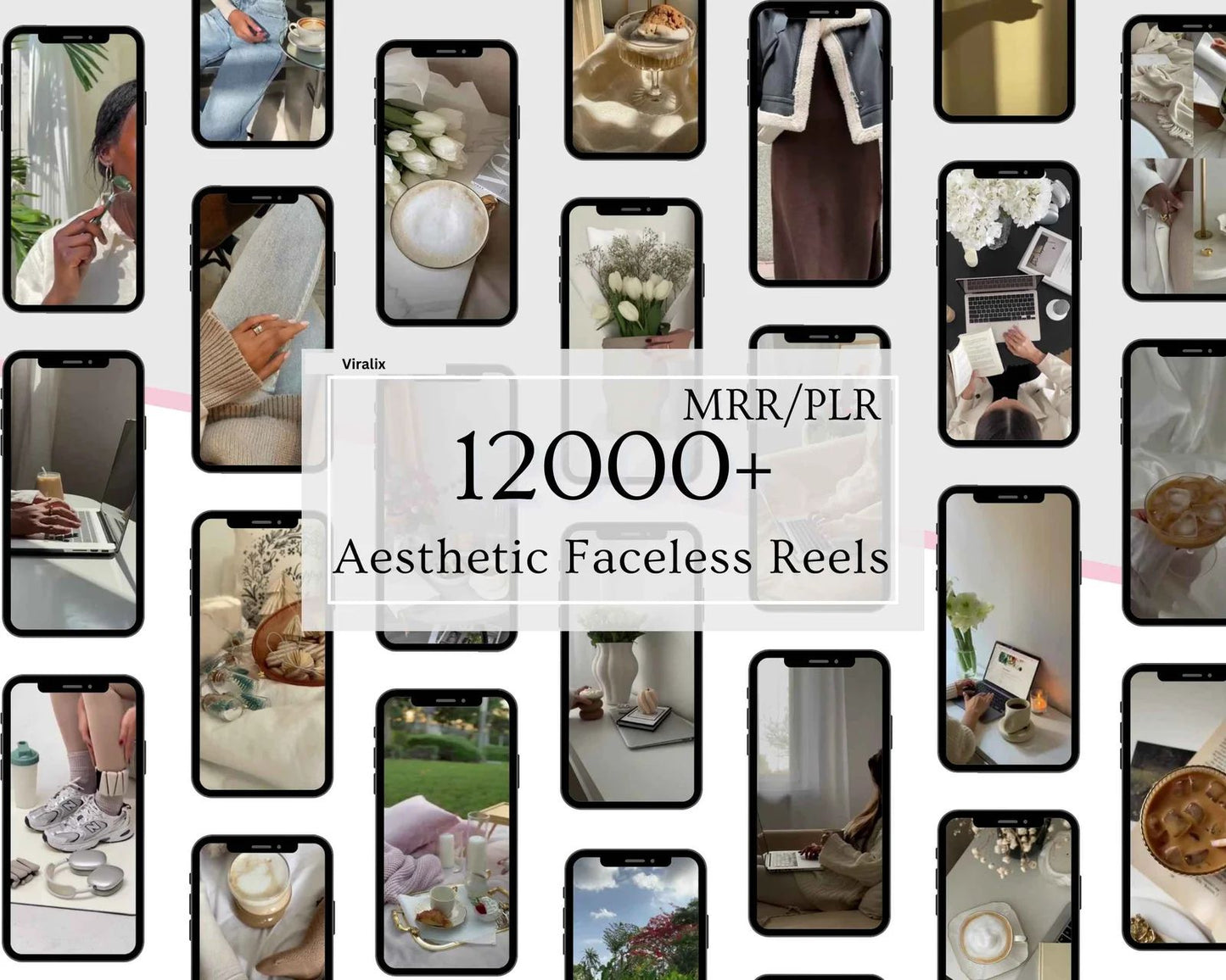 12000+ Aesthetic Faceless Reels with MRR/PLR