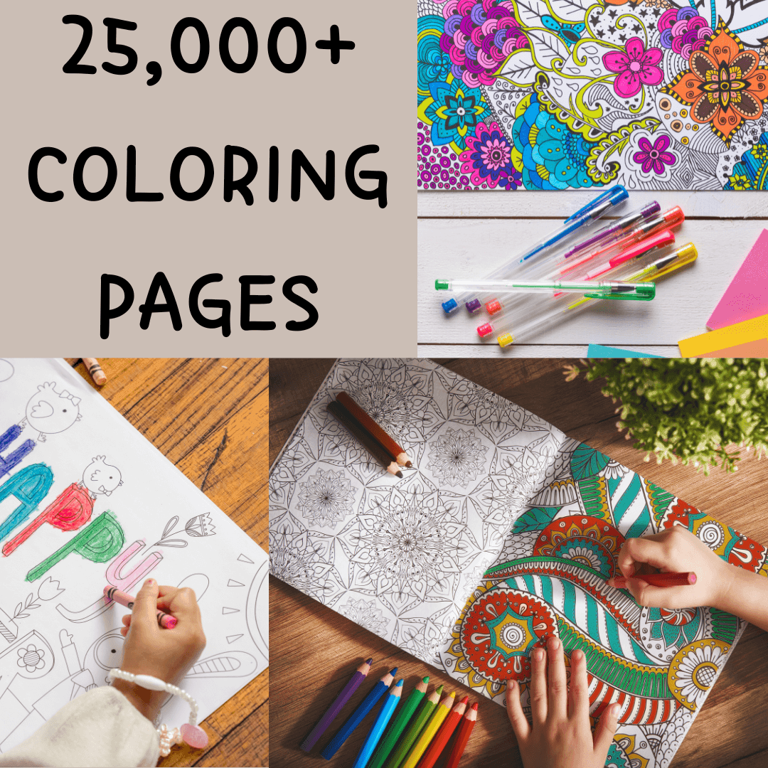 25,000+ Coloring Pages | PLR & MRR Included |