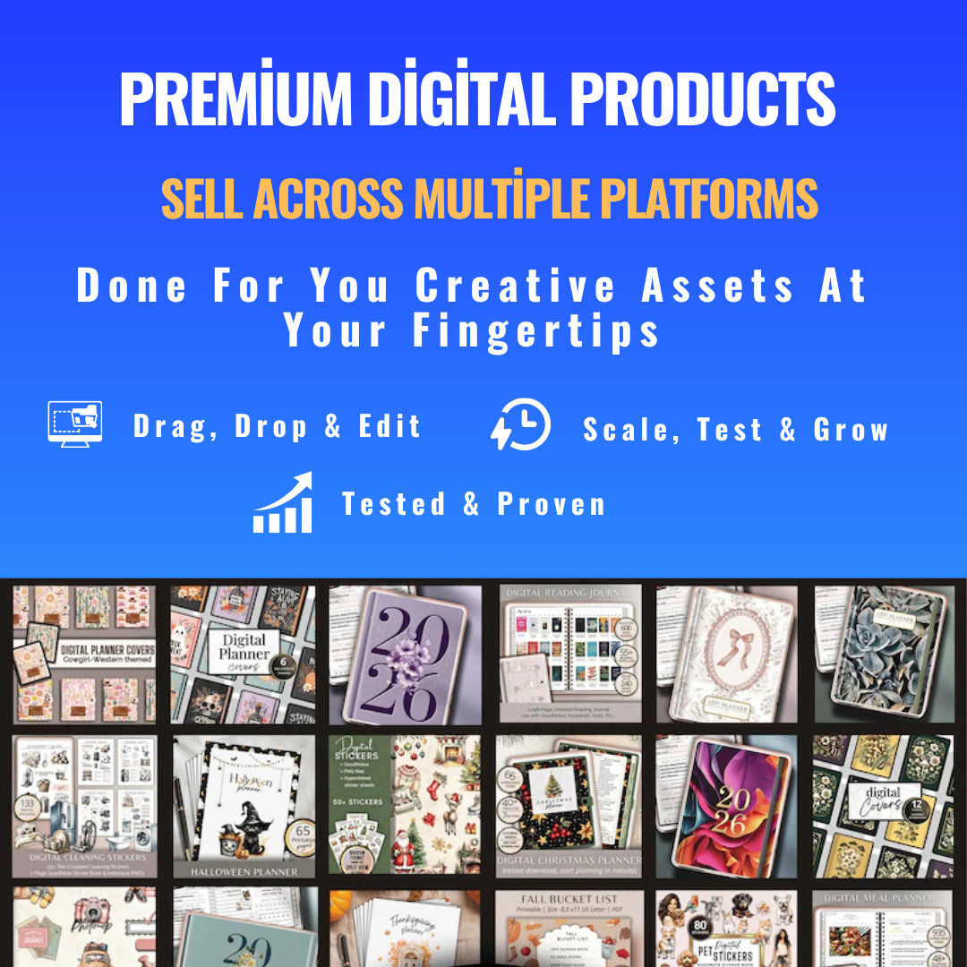 100 Digital Products + Custom Built Store