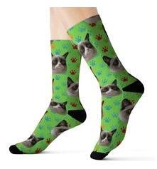 Personalized Custom Pet Head Print Socks For Dog Cat Lover