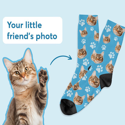Personalized Custom Pet Head Print Socks For Dog Cat Lover