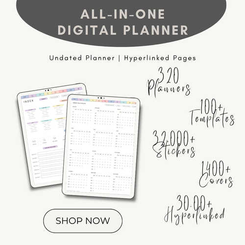 All-in-One Digital Planner, Goodnotes | PLR & MRR Included |