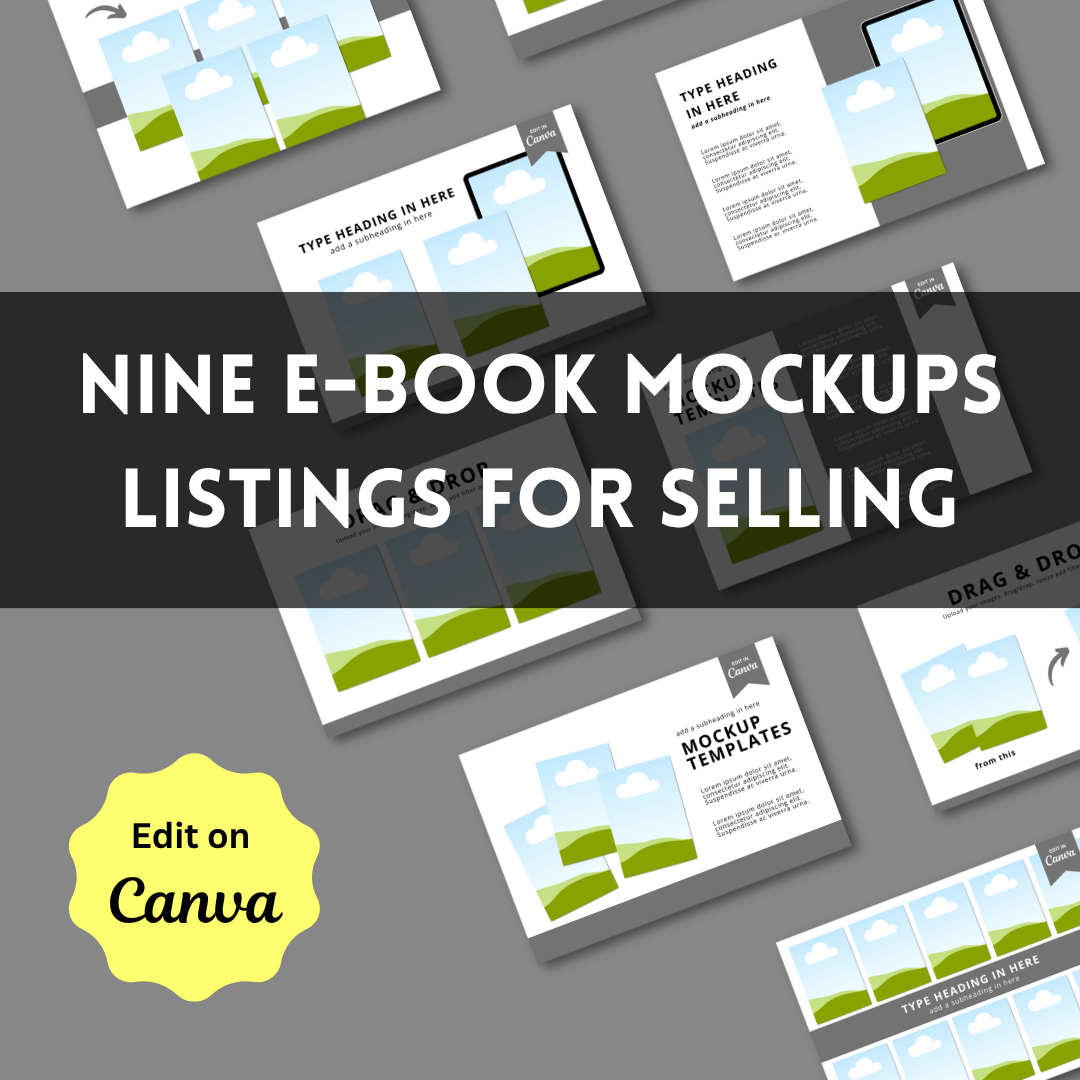Ebook Mockups Listings | PLR & MRR Included |