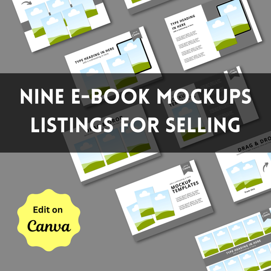Ebook Mockups Listings | PLR & MRR Included |