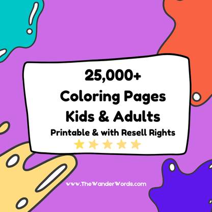 25,000+ Coloring Pages | PLR & MRR Included |