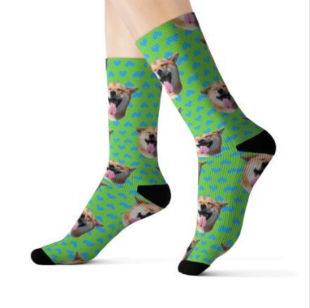 Personalized Custom Pet Head Print Socks For Dog Cat Lover