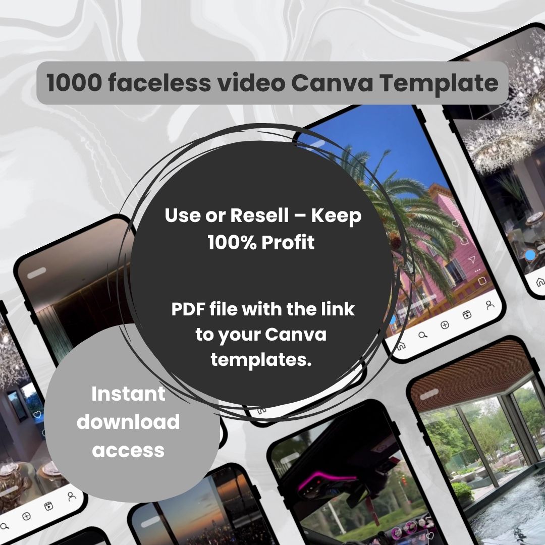 Luxury Women Faceless Instagram Reels | PLR & MRR Included |