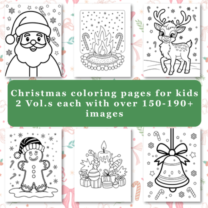 Kids Christmas Coloring Book Big Bundle | PLR & MRR Included |