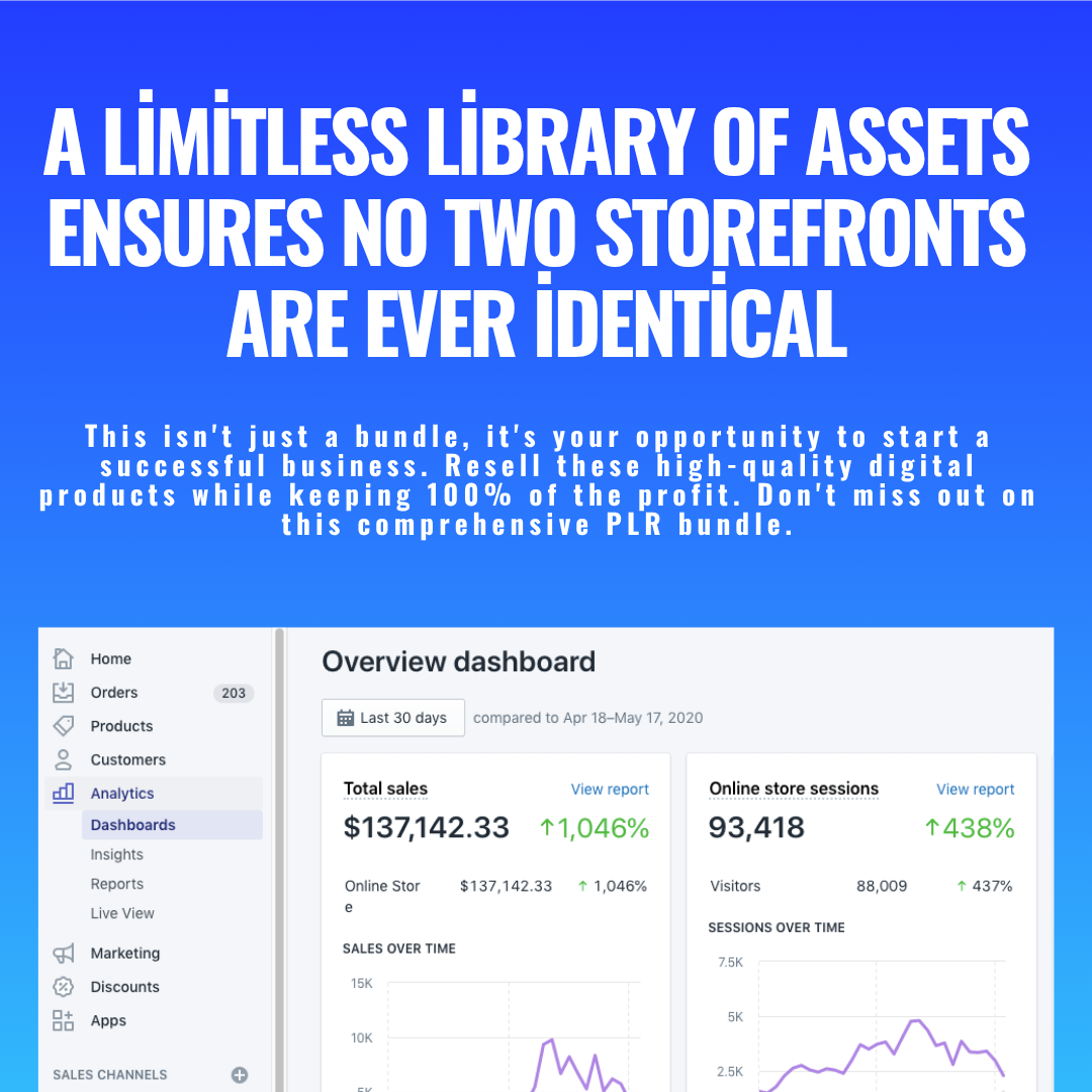 100 Digital Products + Custom Built Store