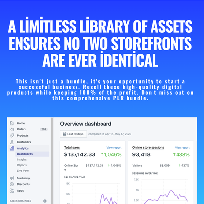 100 Digital Products + Custom Built Store