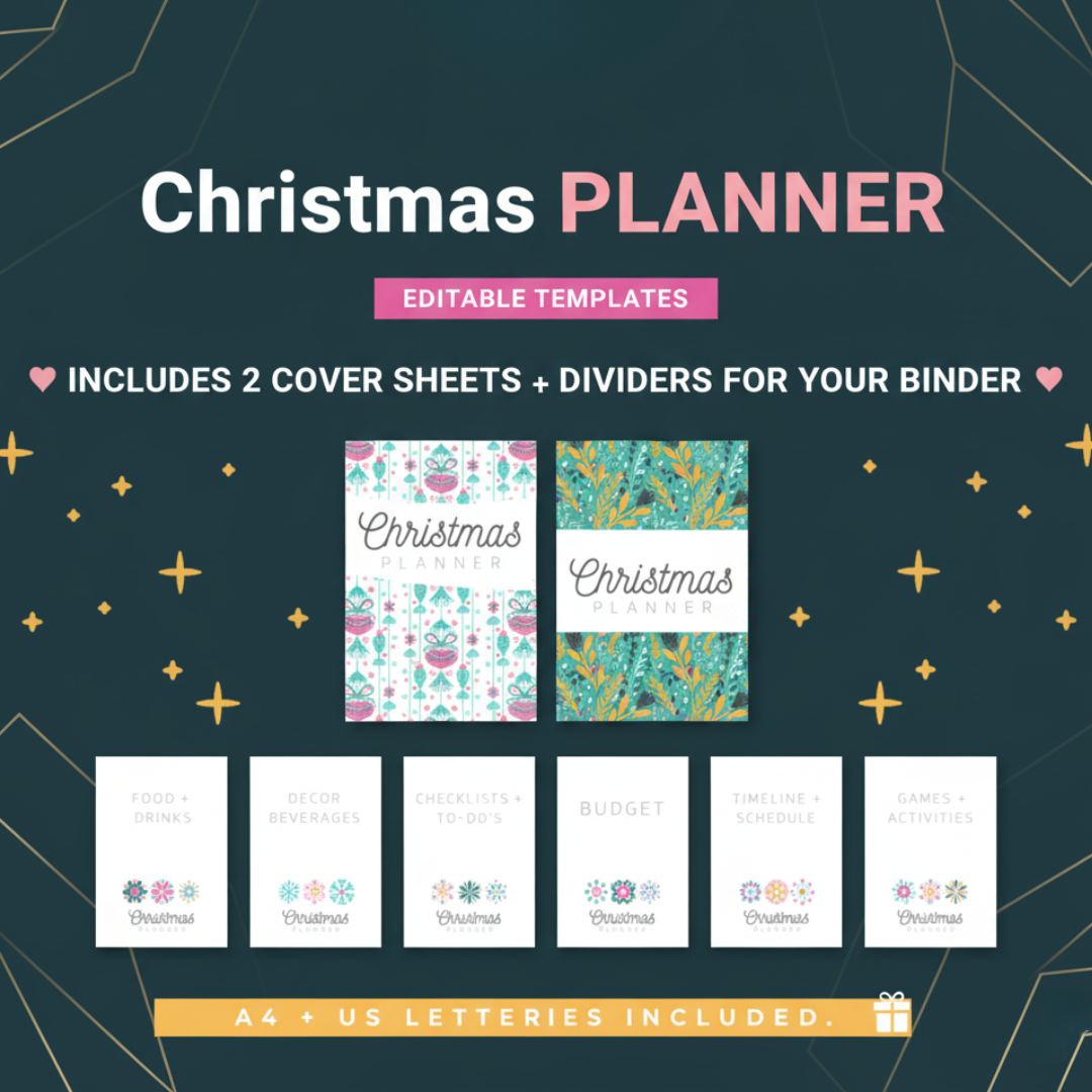 Christmas Planner Canva Templates | PLR & MRR Included |