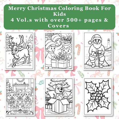 Kids Christmas Coloring Book Big Bundle | PLR & MRR Included |