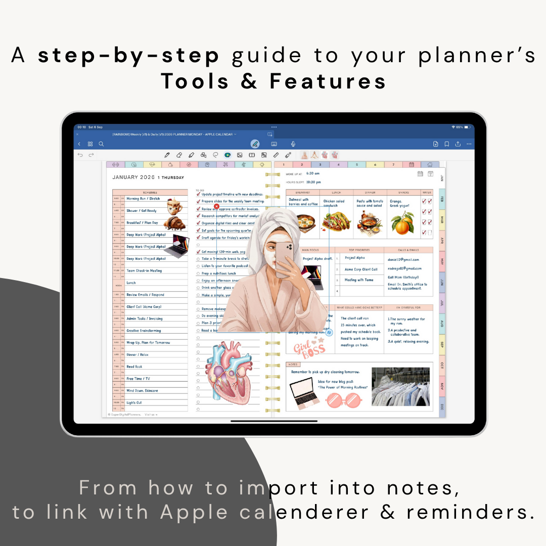 All-in-One Digital Planner, Goodnotes | PLR & MRR Included |