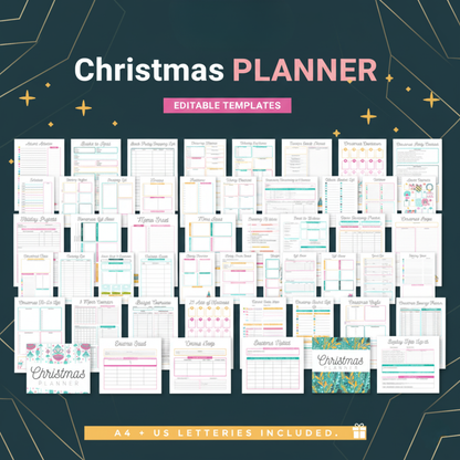 Christmas Planner Canva Templates | PLR & MRR Included |