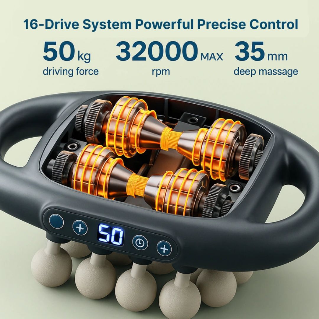 16 Head Massager | 2025 Model |