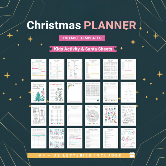 Christmas Planner Canva Templates | PLR & MRR Included |