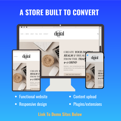 100 Digital Products + Custom Built Store