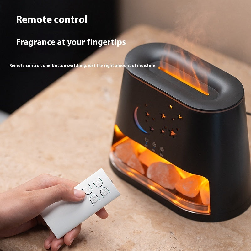 Salt Flame Aroma Diffuser Usb Colorful Flame Gradient Ultrasonic Aroma Diffuser