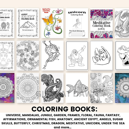 25,000+ Coloring Pages | PLR & MRR Included |