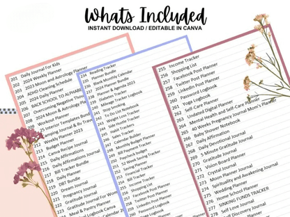 15,000+ Pages PLR Planners, Journals, Trackers + 8,000 Bonus Digital Stickers! | Mega Template Bundle with Resell Rights (Limited-Time Offer!)