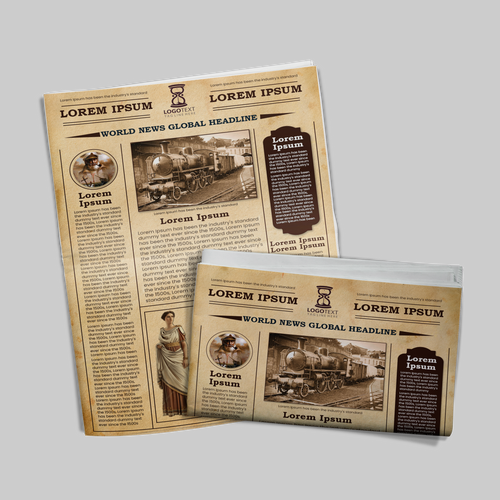 Vintage Newspaper Design – High-Resolution Digital Download for Print-on-Demand & Creative Projects